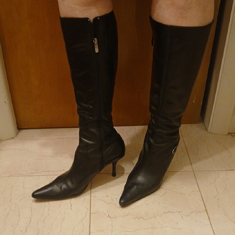 Women's Anne Klein Kitten Heel Leather boots